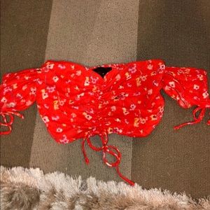 Blue Life Tiara Tie Front Crop Top